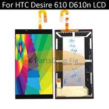 Полный сенсорный экран дигитайзер Сенсорное стекло + ЖК-дисплей монитор экран панель модуль в сборе для HTC Desire 610 D610n LCD 2024 - купить недорого