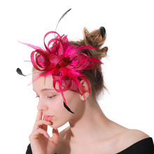 Sinamay Wedding Party Fascinator Hat Elegant Ladies Show Headwear Hair Clip Derby Race Elegant Chic Hair Accessories Headband 2024 - buy cheap