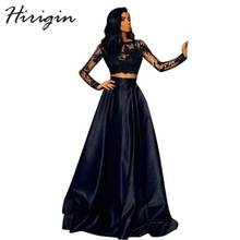 Women Long Sleeve Maxi Dress Evening  Party  Dress vintage sexy lace black  elegant dress 2024 - buy cheap