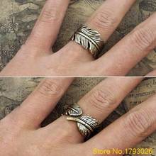 Women's Men's Leaf Leather Antique Ring Finger Ring Fashion Jewelry 4TSR 2024 - buy cheap