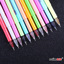 12 colors Neutral pen crystal diamond Macarons liquid-ink promtional pen 2024 - buy cheap