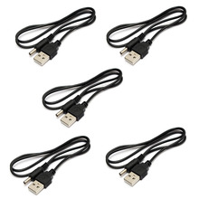 Wholsale Lot 5pcs USB 2.0 Male to DC Power Jack Plug Size 3.5mm x 1.35mm Cord Charging Charger Cable for Digital Massager 2024 - buy cheap