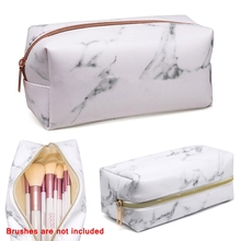 Women Large Capacity Cosmetic Bag Marble Make Up Bag Portable Toiletry Purse Student Travel Student Stationery Storage Case Kit 2024 - buy cheap