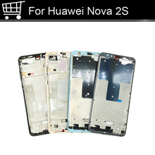 Оригинальный ЖК-держатель для экрана передняя рамка для Huawei Nova 2S 2s корпус средняя рамка без кнопки громкости Nova2S запчасти 2024 - купить недорого