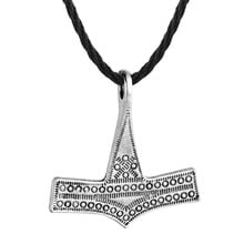 Mjolnir-Mjolnir de martillo de Thor, amuleto de cuervo y Lobo, en forma de Talismán, joyería pagana, collar vikingo 2024 - compra barato