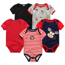 5PCS/LOT Unicorn Baby Rompers Baby Boy Clothes Roupas de bebe Clothing Sets 0-12M Short Sleeve Infantil Baby Girl Clothes 2024 - buy cheap