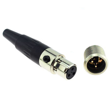 10pcs Mini 3 Pin Balance XLR Connector Socket Stage Lighting Power Amplifier Female Plug 2024 - buy cheap