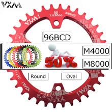 VXM-Cadena de bicicleta 96BCD, rueda ovalada de ciclo redondo ancho y estrecho, piezas de placa de bielas circulares, 30T/32T/34T/36T/38T 2024 - compra barato