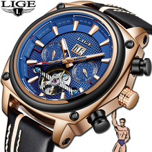 LIGE Men Watch Tourbillon Fashion Luxury Sport Watch Mechanical Classic Men Automatic Mechanical Wrist Watches  Reloj Hombre 2024 - buy cheap