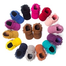 Zapatos para bebé, mocasines suaves para niño y niña, calzado antideslizante de piel sintética, con flecos, para cuna 2024 - compra barato