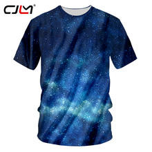 CJLM Harajuku Men Tshirts Summer Top 3D Cool Print Blue Galaxy Space T-shirt Homme Hip Hop Streetwear Crewneck Tee Shirts Unisex 2024 - buy cheap