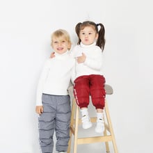 AD теплые зимние штаны с хлопковой подкладкой для маленьких мальчиков и девочек, детские штаны для малышей 2024 - купить недорого