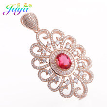 Juya, artesanía, Micro pavé, colorido circón, abalorio floral, colgantes para mujeres, collar de perlas, DIY, bisutería, fabricación de joyas 2024 - compra barato