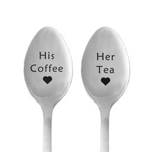 Valentine's Day Gift For Boyfriend Spoon Her Tea His Coffee Present For Husband Wife Girlfriend Present Anniversary Supply 2024 - buy cheap