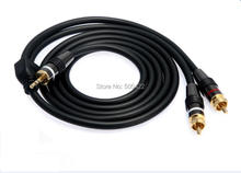 Cable de vídeo compuesto OFC de alta calidad, Conector de 4 polos a 2 RCA AUX macho, 5 pies, 1,5 m, Mini AV, 3,5mm 2024 - compra barato