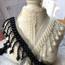 Handmade beaded pendant fringe lace tassel pearl table flag lace trim seal dress children's clothing DIY accessories decoration 2024 - buy cheap