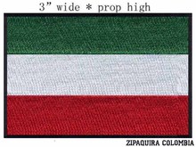 3" wide Zipaquira, Colombia Flag embroidery patch  for stripes/small badge/patch rock 2024 - buy cheap