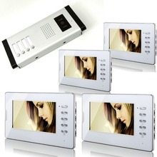 SmartYIBA проводной дюймов 7 дюймов мониторы видео телефон двери дверные звонки домофон системы для 4 единицы Интерком квартиры запись комплект с 2024 - купить недорого