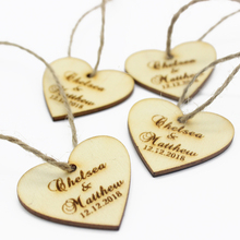30pcs Personalized Engraved Wooden Love heart Tag Wedding Gifts Decor Tag With Jute String Bride Gifts Present Tags Party Favors 2024 - buy cheap