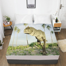 Lençol 3d com elástico para cama personalizado, lençol infantil de desenho animado, ceratosauro, colchão de dinossauro 150/180 2024 - compre barato
