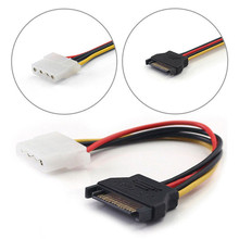 SATA Female to IDE 4 Pin male Adapter Extension Power Cable 6inch 15 Pin 2024 - buy cheap