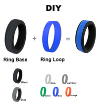 Finger Silicone Rings for Women DIY Combination Crossfit Flexible Rubber Wedding Bands Rings Mens Sports Creative Jewelry JZ16 2024 - buy cheap