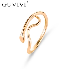 Женское богемное кольцо Guvivi, простое волнистое кольцо с открытыми пальцами, свадебные аксессуары для помолвки, подарки для пар 2024 - купить недорого