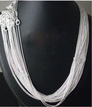 10pcs / lot Promotion! Wholesale S925 - necklace, - fashion jewelry - Chain 1mm Necklace 16 18 20 22 24 " 2024 - buy cheap