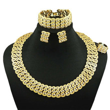 Joias indianas de ouro dubai, colar de moda feminina, conjuntos de joias finas douradas 2024 - compre barato