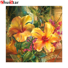 Pintura diamante, ponto cruz, strass, adesivos de parede, quadrado completo, 3d, faça você mesmo, bordado com diamante, flores, artesanato artesanal xy1 2024 - compre barato