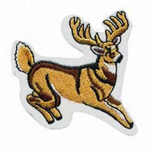 Deer Iron On Clothing Patches Made by Twill with Heat Cut Broder and Iron On Backing Customized MOQ50pcs free shipping by Post 2024 - buy cheap
