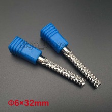 2 uds 6X32mm Molino de dientes de maíz, herramientas brocas de rebajadora de CNC PCB, cortador de placa de circuito impreso en HDF, fibra de vidrio 2024 - compra barato