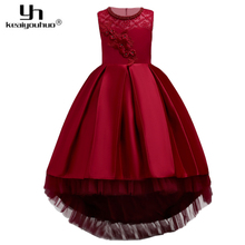 2021 Baby Girl Summer Clothes Kids Dresses For Girls Floral Princess Children Clothing Party Evening Dress Elegant 7 10 12 Years 2024 - buy cheap