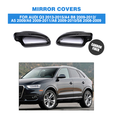 2PCS/Set Carbon Fiber Rearview Mirror Caps Without Side Assist for Audi Q3 13-15 A4 09-12 A5 2009 A6 09-11 A8 09-10 S8 08-09 2024 - buy cheap