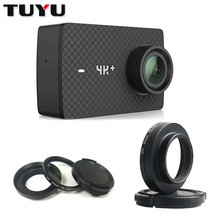 Filtro tuyu para câmera xiaomi yi 4k, filtro de lente e lente de 37mm com filtro uv para câmeras esportivas de ação, compatível com xiaomi yi 2, 4k, yi 4k plus 2024 - compre barato