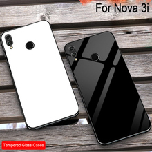 Funda de vidrio templado de Color negro para Huawei Nova 3i, carcasa trasera de silicona suave para Huawei Nova 3, fundas de teléfono con patrón ESTRELLADO 2024 - compra barato