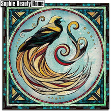 Needlework Diy 5D Diamond Painting Bird In Circle Full Diamond Mosaic Pattern Diamond Embroidery Rhinestone Home Decor 194011 2024 - buy cheap