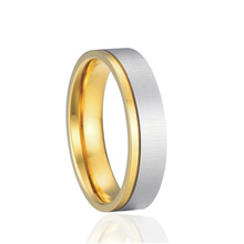 Мужские кольца из нержавеющей стали, подарок для мужа, золотистого и серебристого цвета, ширина 6 мм 2024 - купить недорого