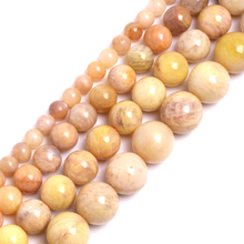 stone yellow sunstone  6-12mm Wholesale Natural round Beads For Jewelry Making strand 15inch Simi-preious Gem stone bead 2024 - buy cheap