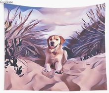 Yellow Labrador Retriever at the Beach Wall Tapestry Cover Beach Towel Throw Blanket Picnic Yoga Mat Home Decoration 2024 - buy cheap