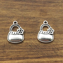 10pcs Ladies handbag  Charms 19x13mm Tibetan Silver Plated Pendants Antique Jewelry Making DIY Handmade Craft 2024 - buy cheap