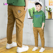 LOKTARC/штаны для малышей; эластичные повседневные брюки для мальчиков; Прямые детские брюки с рисунком; Детские прямые брюки цвета хаки 2024 - купить недорого