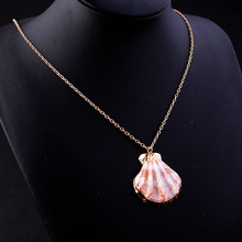 White Scallop Conch Shell Seashell Clam Island Ocean Beach Mermaid Summer Hawaii Boho Charm Gold Chain Pendant Necklace 18Inch 2024 - buy cheap