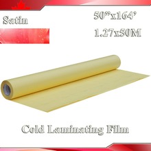 1 Roll 1.27x50M (50"X164') Glossy PVC Cold Laminating Film Gum Photo for Cold Lamintor 2024 - buy cheap