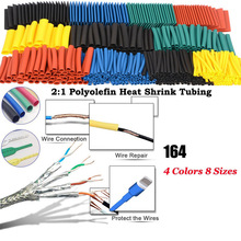 164pcs Set Polyolefin Shrinking Assorted Heat Shrink Tube Wire Cable Insulated Sleeving Tubing Set Garden Water Connector 2024 - buy cheap