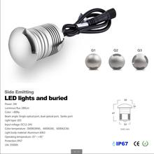 Lâmpada subterrânea com luz de led, 3w, 12v, ip67, para embutir no piso, luz de chão, área externa 2024 - compre barato