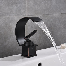 Basin Faucets Waterfall Bathroom Faucet Single handle Basin Mixer Tap Bath Antique Black Faucet Brass WC Faucet Sink Water Crane 2024 - buy cheap