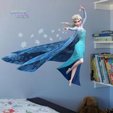 Movie Wall Stickers Home Decorations Removable Kids Room Cartoon Wall Decals Art HOT Selling Anna Elsa Children Decal 45X60CM 2024 - buy cheap