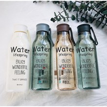 520ml Four Colors Avalible Sports Water Bottle Transparent English Pattern Drinking Bottle Fashion Soda Bottle Outdoor Drinking 2024 - buy cheap