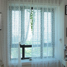New Chic Room Floral Tulle Curtain Window Door Balcony Lifting Sheer Valance Scarf Curtain Room Decor 2024 - buy cheap